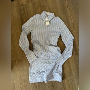 MNG NWT COLLARED STRIPE SIREN MINI DRESS SMALL